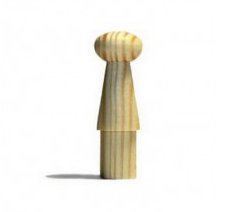 Крючок мебельный D-13mm, L-43mm (осина)(10 шт)