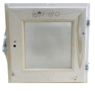 Окно (форточка) 2 стекла с фурнитурой 400*400