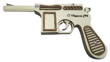 Пистолет  "Маузер" резинкострел (фанера)
