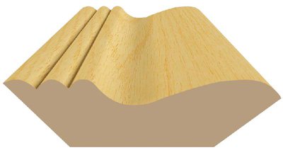 Плинтус "60 волна" Длина 2,5м