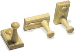 Вешалка настенная с одним крючком, L-46mm (3шт.) п.