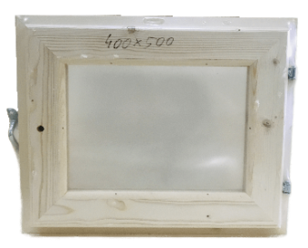 Окно (форточка) 2 стекла с фурнитурой 400*500