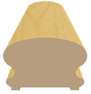 Поручень "45х70 гладкий" (паз 50мм) Длина 4 м